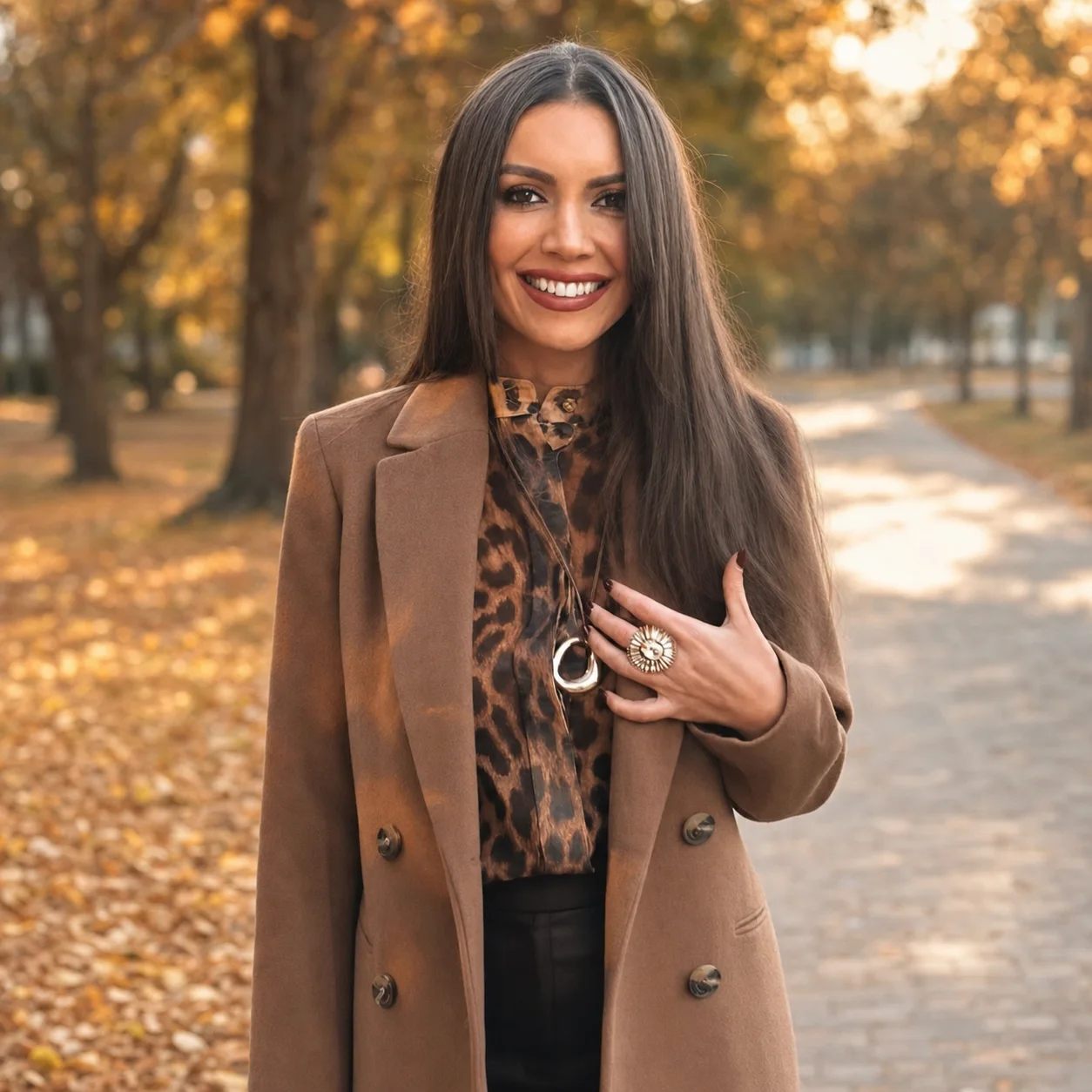 Jelena Simić u jesenjem parku