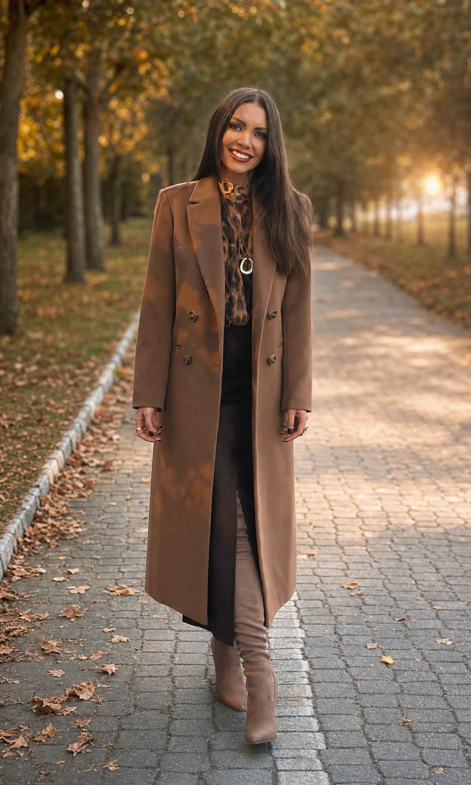 Jelena Simić u šetnji kroz jesenji park